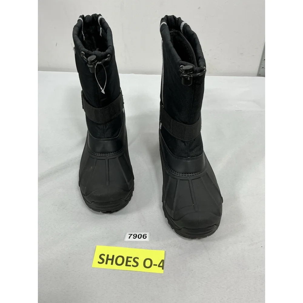 Mens New Free Soldier Waterproof Insulated Snow Boots Size 8 Black